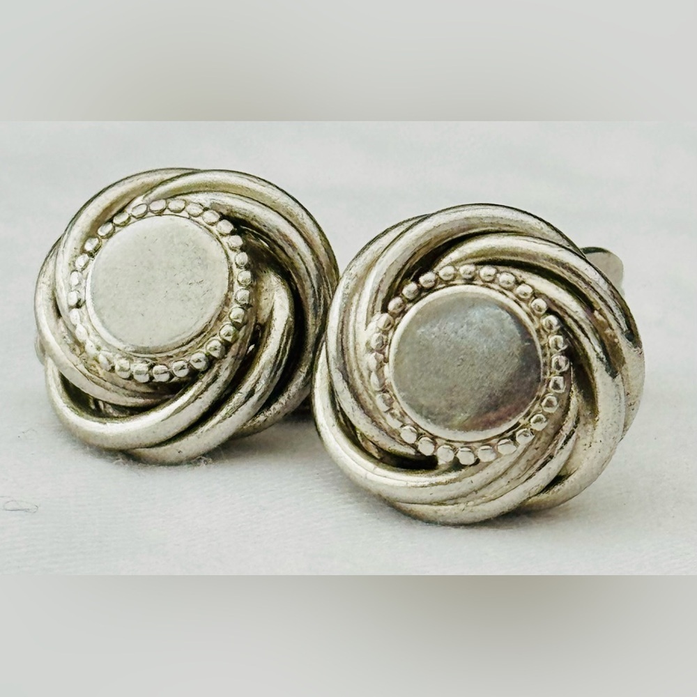 Vintage Knot Clip Earrings